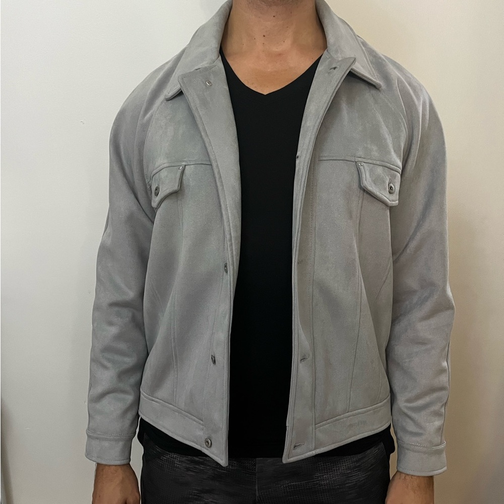 Topman men’s Light Gray Shirt Jacket